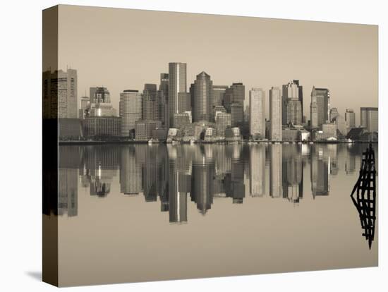 Reflection of Buildings in Water, Boston, Massachusetts, USA-null-Stretched Canvas
