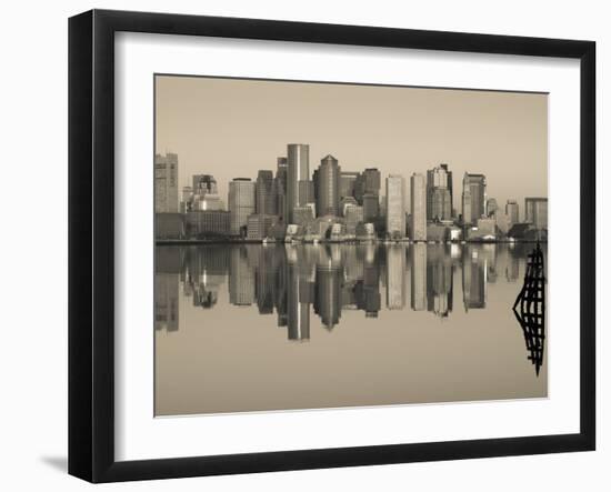 Reflection of Buildings in Water, Boston, Massachusetts, USA-null-Framed Photographic Print