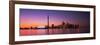 Reflection of Buildings in Water, Cn Tower, Toronto, Ontario, Canada-null-Framed Photographic Print