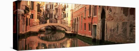 Reflection of Buildings in Water, Venice, Italy-null-Stretched Canvas