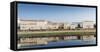 Reflection of buildings on River Arno, Florence, Tuscany, Italy, Europe-Alexandre Rotenberg-Framed Stretched Canvas