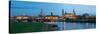 Reflection of Buildings on Water, Dresden Frauenkirche, River Elbe, Dresden, Saxony, Germany-null-Stretched Canvas