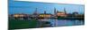 Reflection of Buildings on Water, Dresden Frauenkirche, River Elbe, Dresden, Saxony, Germany-null-Mounted Premium Photographic Print