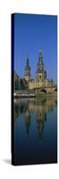 Reflection of Buildings on Water, Elbe River, Dresden, Germany-null-Stretched Canvas