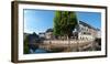 Reflection of buildings on water from Rue des Moulins, Petite France, Strasbourg, Bas-Rhin, Alsa...-null-Framed Photographic Print