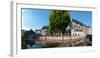 Reflection of buildings on water from Rue des Moulins, Petite France, Strasbourg, Bas-Rhin, Alsa...-null-Framed Photographic Print