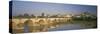 Reflection of Buildings on Water, La Mezquita Cathedral, Puente Romano, Cordoba, Andalusia, Spain-null-Stretched Canvas