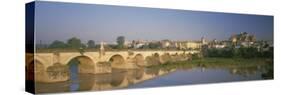 Reflection of Buildings on Water, La Mezquita Cathedral, Puente Romano, Cordoba, Andalusia, Spain-null-Stretched Canvas