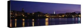 Reflection of Buildings on Water, Portsmouth, New Hampshire, USA-null-Stretched Canvas