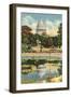Reflection of Capitol Dome, Botanical Gardens-null-Framed Art Print
