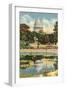 Reflection of Capitol Dome, Botanical Gardens-null-Framed Art Print