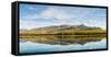 Reflection of Chugach Mountains in Clunie Lake, Eagle River, Alaska, USA-null-Framed Stretched Canvas