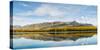 Reflection of Chugach Mountains in Clunie Lake, Eagle River, Alaska, USA-null-Stretched Canvas