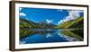 Reflection of clouds and mountain in Crystal Lakes, U.S. Route 550, Colorado, USA-null-Framed Photographic Print