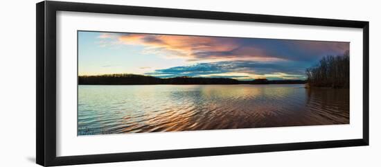 Reflection of Clouds in a Lake at Sunset, Stephen A. Forbes State Recreation Area-null-Framed Photographic Print