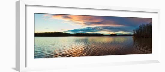 Reflection of Clouds in a Lake at Sunset, Stephen A. Forbes State Recreation Area-null-Framed Photographic Print