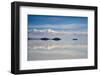 Reflection of clouds on the surface of the salt flat, Salar de Uyuni, Potosi Department, Bolivia.-Keren Su-Framed Photographic Print