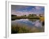 Reflection of Clouds on Tidal Pond in Morning Light, Savannah, Georgia, USA-Joanne Wells-Framed Photographic Print