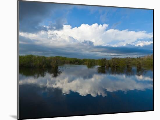 Reflection of Clouds on Water, Everglades National Park, Florida, USA-null-Mounted Premium Photographic Print