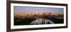 Reflection of Downtown Buildings in Water at Sunrise, North Saskatchewan River, Edmonton-null-Framed Photographic Print