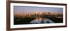 Reflection of Downtown Buildings in Water at Sunrise, North Saskatchewan River, Edmonton-null-Framed Photographic Print