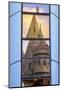 Reflection of Fisherman's Bastion next to Matyas Church, Castle Hill, Buda side of Central Budapest-Tom Haseltine-Mounted Photographic Print