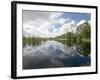 Reflection of Gathering Rain Clouds Above Kwando River During Rainy Season, Namibia, Africa-Paul Souders-Framed Photographic Print