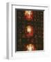 Reflection of Lanterns on Chinese Characters, Taichung, Taiwan-Ian Trower-Framed Photographic Print