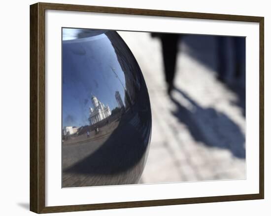 Reflection of Lutheran Cathedral, Senate Square, Helsinki, Finland, Scandinavia, Europe-Dallas & John Heaton-Framed Photographic Print