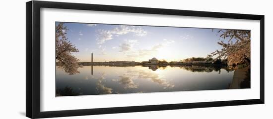 Reflection of Memorials in Water, Jefferson Memorial, Washington Monument, Washington DC, USA-null-Framed Photographic Print