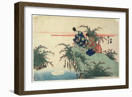 Reflection of Moon, Early 19th Century-Utagawa Hiroshige-Framed Giclee Print