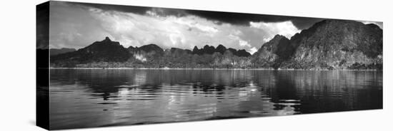 Reflection of Mountain on Water, Chiaw Lan Lake, Kao Sok National Park, Surat Thani Province-null-Stretched Canvas