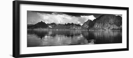 Reflection of Mountain on Water, Chiaw Lan Lake, Kao Sok National Park, Surat Thani Province-null-Framed Photographic Print