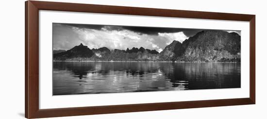 Reflection of Mountain on Water, Chiaw Lan Lake, Kao Sok National Park, Surat Thani Province-null-Framed Photographic Print