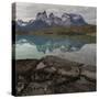 Reflection of Mountain Peak in a Lake, Torres Del Paine, Lake Pehoe-null-Stretched Canvas