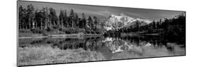Reflection of Mountains in a Lake, Mt Shuksan, Picture Lake, North Cascades National Park-null-Mounted Photographic Print