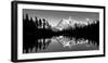 Reflection of Mountains in a Lake, Mt Shuksan, Picture Lake, North Cascades National Park-null-Framed Photographic Print