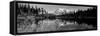 Reflection of Mountains in a Lake, Mt Shuksan, Picture Lake, North Cascades National Park-null-Framed Stretched Canvas