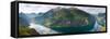 Reflection of Mountains in Fjord, Geirangerfjord, Sunnmore, Norway-null-Framed Stretched Canvas