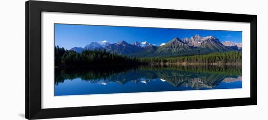 Reflection of Mountains in Herbert Lake, Banff National Park, Alberta, Canada-null-Framed Photographic Print