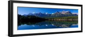 Reflection of Mountains in Herbert Lake, Banff National Park, Alberta, Canada-null-Framed Premium Photographic Print