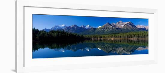 Reflection of Mountains in Herbert Lake, Banff National Park, Alberta, Canada-null-Framed Photographic Print