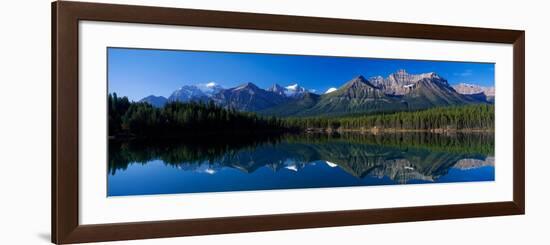 Reflection of Mountains in Herbert Lake, Banff National Park, Alberta, Canada-null-Framed Photographic Print