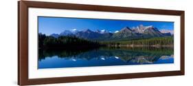 Reflection of Mountains in Herbert Lake, Banff National Park, Alberta, Canada-null-Framed Photographic Print