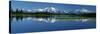 Reflection of Mountains in Lake, Mt. Foraker and Mt. Mckinley, Denali National Park, Alaska, USA-null-Stretched Canvas