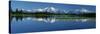 Reflection of Mountains in Lake, Mt. Foraker and Mt. Mckinley, Denali National Park, Alaska, USA-null-Stretched Canvas