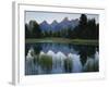 Reflection of Mountains in River, Schwabacher's Landing, Grand Teton National Park, Wyoming, USA-Scott T^ Smith-Framed Photographic Print