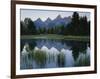 Reflection of Mountains in River, Schwabacher's Landing, Grand Teton National Park, Wyoming, USA-Scott T^ Smith-Framed Photographic Print