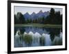 Reflection of Mountains in River, Schwabacher's Landing, Grand Teton National Park, Wyoming, USA-Scott T^ Smith-Framed Photographic Print