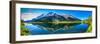 Reflection of mountains in Tern Lake, Tern Lake Wildlife Viewing Area, near Moose lake, Kenai Pe...-null-Framed Photographic Print